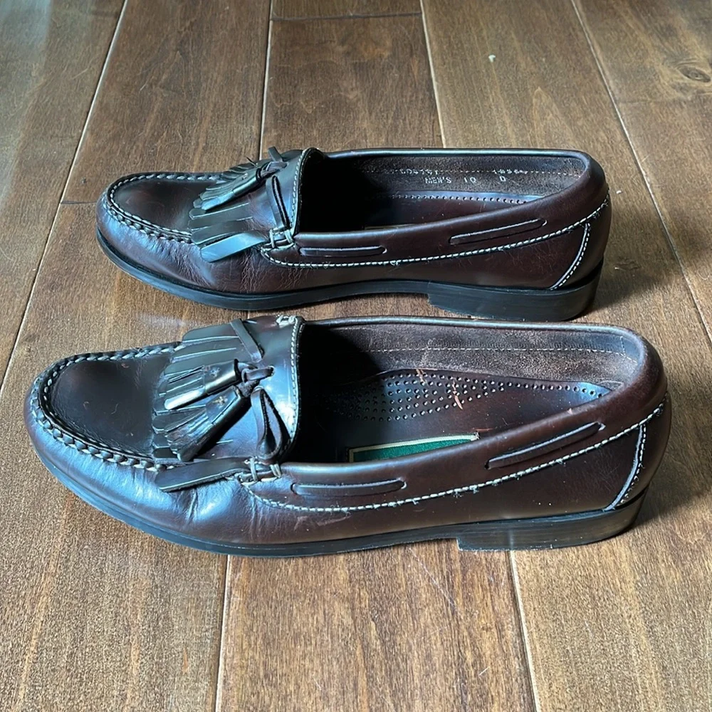 Cole Haan Classic Brown Leather Men’s Tassel Loafers Size 10